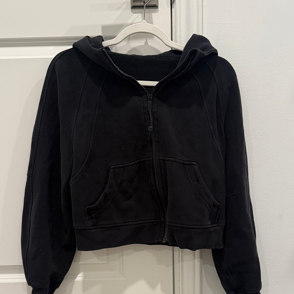 lululemon athletica Black Zip-Up Hooded Sweatshirt